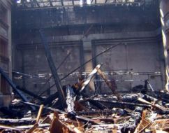 Il Teatro Nicola Vaccaj dopo l’incendio del 29 luglio 2008